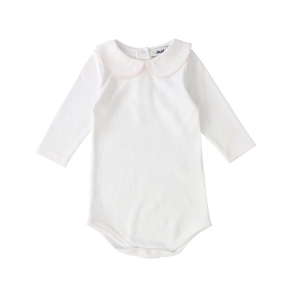 LES LUTINS SOFT PINK TRIM COLLAR BODYSUIT